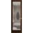 Hidden Door | Planum 2102 Matte Black Concealed Metal Frame 18" x 80" Left-hand Inswing Chocolate Ash