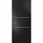 Sliding French Pocket Door with | Planum 0110 Chocolate Ash and Aluminum Strips | Kit Trims Rail Hardware | Solid Wood Interior Bedroom Sturdy Doors Black Matte