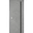 Sliding French Pocket Door with | Planum 0011 Concrete and Aluminum Strips | Kit Trims Rail Hardware | Solid Wood Interior Bedroom Sturdy Doors Concrete