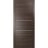 Sliding French Pocket Door with | Planum 0110 Chocolate Ash and Aluminum Strips | Kit Trims Rail Hardware | Solid Wood Interior Bedroom Sturdy Doors Chocolate Ash
