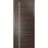 Sliding French Pocket Door with | Planum 0310 Chocolate Ash and Aluminum Strips | Kit Trims Rail Hardware | Solid Wood Interior Bedroom Sturdy Doors Chocolate Ash
