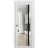 Sliding French Pocket Door | Lucia 2566 White Silk with Clear Glass and Aluminum Strips | Kit Trims Rail Hardware | Solid Wood Interior Bedroom Sturdy Doors White