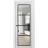 Sliding French Pocket Door | Lucia 2466 White Silk with Clear Glass and Aluminum Strips | Kit Trims Rail Hardware | Solid Wood Interior Bedroom Sturdy Doors White