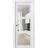 Sliding French Pocket Door with Clear Glass | Lucia 2555 Black Matte | Kit Trims Rail Hardware | Solid Wood Interior Bedroom Sturdy Doors-24" x 80" White