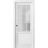 Sliding French Pocket Door with | Felicia 3309 White Silk with Frosted Glass | Kit Trims Rail Hardware | Solid Wood Interior Bedroom Sturdy Doors White