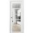 Sliding French Pocket Door | Quadro 4522 White Silk with Clear Glass | Kit Trims Rail Hardware | Solid Wood Interior Bedroom Sturdy Doors White