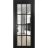 Sliding French Pocket Door with Clear Glass 12 Lites | Felicia 3355 White Silk | Kit Trims Rail Hardware | Solid Wood Interior Bedroom Sturdy Doors -18" x 80" Black Matte