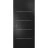 Sliding French Pocket Door with | Planum 0020 White Silk | Kit Trims Rail Hardware | Solid Wood Interior Bedroom Sturdy Doors Black Matte