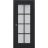 Sliding French Pocket Door | Veregio 7412 Matte Grey with Frosted Glass | Kit Trims Rail Hardware | Solid Wood Interior Bedroom Sturdy Doors Antracite