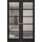 Hidden Double Doors | Quadro 4002 White Silk Concealed Metal Frame 36" x 80" (2* 18x80) Right-hand Inswing Black Matte