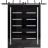Sliding Closet Barn Bypass Doors 36 x 80 inches | Quadro 4088 Gloss Black | 6.6ft Rails Hardware Set | Wood Solid Bedroom Wardrobe Doors Gloss Black