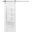 Barn Door 18 x 80 inches | Quadro 4088 Gloss Black | 6.6FT Silver Rail Track Hardware Set | Solid Panel Interior Doors Gloss White