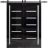 Double Barn Door 36 x 80 inches | Quadro 4088 Gloss Black | 13FT Rail Track Set | Solid Panel Interior Doors Gloss Black