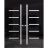 Interior Double Doors 36 x 80 inches | Quadro 4088 Gloss Black | Wood Interior Solid Panel Frame | Closet Bedroom Doors Gloss Black