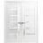 Interior Double Doors 36 x 80 inches | Quadro 4088 Gloss Black | Wood Interior Solid Panel Frame | Closet Bedroom Doors Gloss White