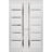 Hidden Double Doors | Quadro 4088 Matte Black Concealed Metal Frame 36" x 80" (2* 18x80) Right-hand Inswing White Silk