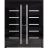 Sliding Double Pocket Doors 36 x 80 inches | Quadro 4088 Gloss Black | Kit Rail Hardware | Solid Wood Interior Bedroom Doors Gloss Black