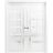 Sliding Double Pocket Doors 36 x 80 inches | Quadro 4088 Gloss Black | Kit Rail Hardware | Solid Wood Interior Bedroom Doors Gloss White