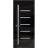 Interior Door 18 x 80 inches | Quadro 4088 Gloss Black | Single Regular Panel Frame Handle | Bathroom Bedroom Doors Gloss Black