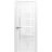 Interior Door 18 x 80 inches | Quadro 4088 Gloss Black | Single Regular Panel Frame Handle | Bathroom Bedroom Doors Gloss White