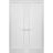 Hidden Double Doors | Quadro 4111 Matte Black Concealed Metal Frame 36" x 80" (2* 18x80) Left-hand Inswing White Silk