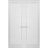 Hidden Double Doors | Quadro 4115 White Silk Concealed Metal Frame 36" x 80" (2* 18x80) Left-hand Inswing White Silk