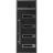 Front Exterior Prehung Steel Door / Ronex 0131 Grey / Transom Window Sidelite / Entry Metal Modern Painted W36" x H80+16" Right hand Inswing Black