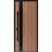 Front Exterior Prehung Steel Door / Ronex 1033 Teak / Entry Metal Modern Painted W36" x H80" Right hand Inswing Oak