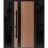 Front Exterior Prehung Steel Door / Ronex 1033 Teak / 2 Sidelight Exterior Windows Sidelites/ Entry Metal Modern Painted W14+36+14" x H80" Right hand Inswing Oak