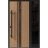 Front Exterior Prehung Steel Door / Ronex 1055 Teak / Sidelight Exterior Window Sidelite / Entry Metal Modern Painted W36+12" x H80" Right hand Inswing Oak