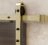 6.6FT Barn Black Sliding Hardware Kit Track Rail Set Gold