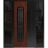Front Exterior Aluminum Door / Ronex 0511 Bronze Oak / Prehung Entry Steel Metal Modern Painted W12+36+12"xH80" Left-hand Inswing Bronze Oak