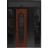 Front Exterior Aluminum Door / Ronex 0511 Bronze Oak / Prehung Entry Steel Metal Modern Painted W12+36+12"xH80+12" Right-hand Inswing Bronze Oak