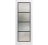 Slab Barn Door Panel Lite | Planum 2132 Matte Black with Frosted Glass and Aluminum Strips | Sturdy Finished Modern Doors | Pocket Closet Sliding White