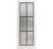 Slab Barn Door Panel Lite | Planum 2122 Matte Black with Frosted Glass and Aluminum Strips | Sturdy Finished Modern Doors | Pocket Closet Sliding White