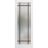 Slab Barn Door Panel | Planum 2112 Chocolate Ash with Frosted Glass and Aluminum Strips | Sturdy Finished Doors | Pocket Closet Sliding White