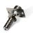 Magnetic Hidden Door Stopper Black Silver
