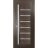 Solid French Door | Quadro 4088 Cognac Oak with Frosted Glass | Single Regular Panel Frame Trims Handle | Bathroom Bedroom Sturdy Doors  Chocolate Ash