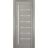 Solid French Door | Quadro 4088 Cognac Oak with Frosted Glass | Single Regular Panel Frame Trims Handle | Bathroom Bedroom Sturdy Doors  Ginger Ash
