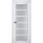 Interior Solid French Door | Veregio 7602 Matte Grey with Frosted Glass | Single Regular Panel Frame Trims Handle | Bathroom Bedroom Sturdy Doors  White