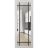 Slab Barn Door Panel Lite | Lucia 2266 White Silk with Clear Glass and Aluminum Strips | Sturdy Finished Modern Doors | Pocket Closet Sliding White