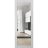 Slab Barn Door Panel Lite | Lucia 2666 White Silk with Clear Glass and Aluminum Strips | Sturdy Finished Modern Doors | Pocket Closet Sliding White
