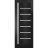 Slab Barn Door Panel | Quadro 4088 Ginger Ash with Frosted Glass | Sturdy Finished Doors | Pocket Closet Sliding Black Matte
