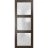 Slab Barn Door Panel Clear Glass 3 Lites | Lucia 2552 White Silk | Sturdy Finished Doors | Pocket Closet Sliding Chocolate Ash