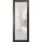 Slab Barn Door Panel Lite | Planum 2102 White Silk with Frosted Glass | Wood Solid Panel Frame Trims | Closet Bedroom Sturdy Doors Chocolate Ash