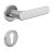 Door Euro Handle SPOT for Magnetic Lock, Black, Entry Satin Chrome