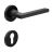 Door Euro Handle THELMA for Magnetic Lock, Black, Entry Black