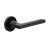 Door Euro Handle THELMA for Magnetic Lock, Satin Chrome, Passage Black