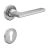 Door Euro Handle THELMA for Magnetic Lock, Black, Entry Satin Chrome