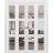Sliding Closet Double Bi-fold Doors | Lucia 2555 Matte Black with Clear Glass | Sturdy Tracks Moldings Trims Hardware Set | Wood Solid Bedroom Wardrobe Doors  White